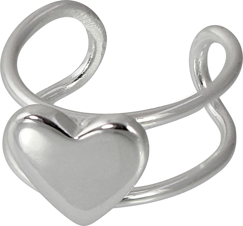 SilberDream Ohrklemme Damen Jugend 925 Silber Herz Ear Cuff Ohrringe SDO8879J