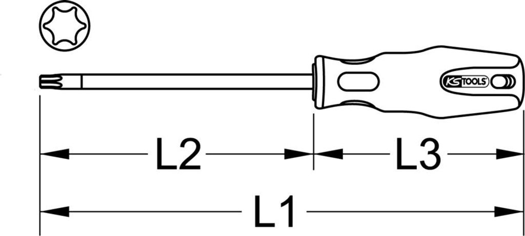 KS Tools Schraubendreher Steckschlüssel 159.1037-E