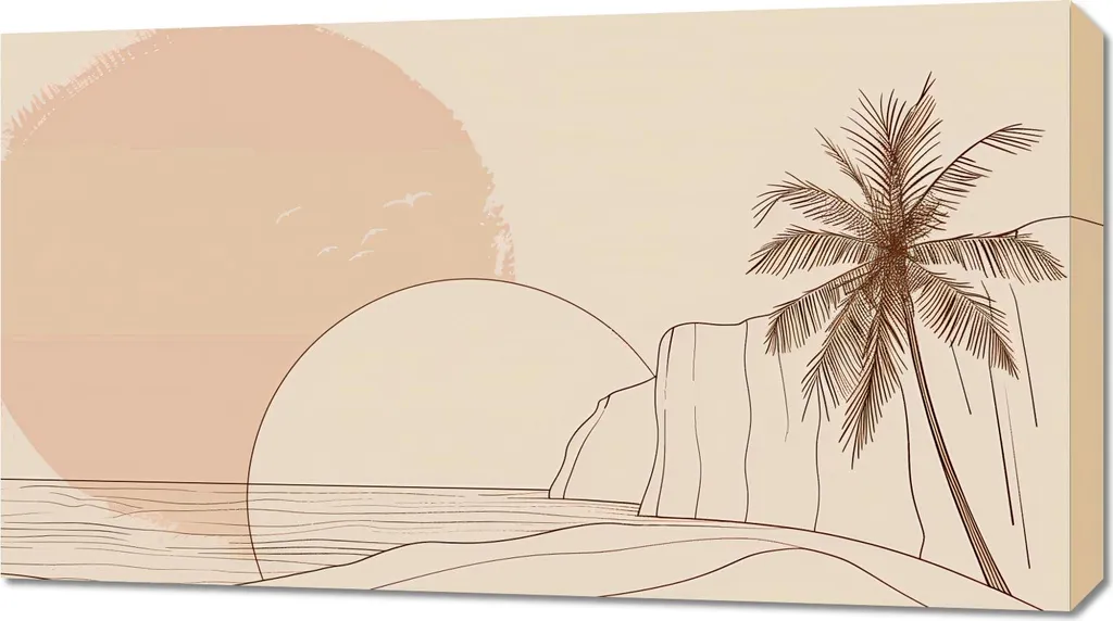 Quadro Moderno Tropici 90x50 - Atmosfera Relax per la tua Casa