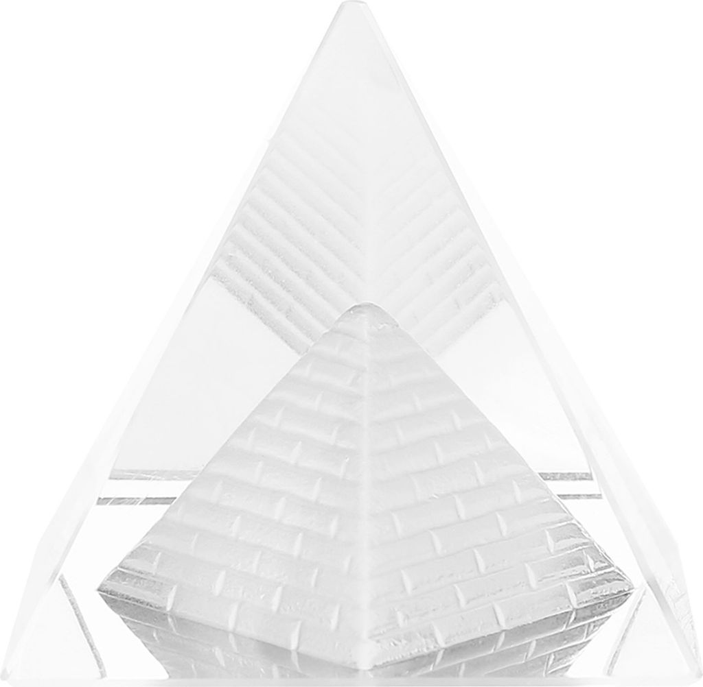 Kristall Pyramide 40mm Quarz Handarbeit Glückssymbol für Wohnzimmer Dekoration