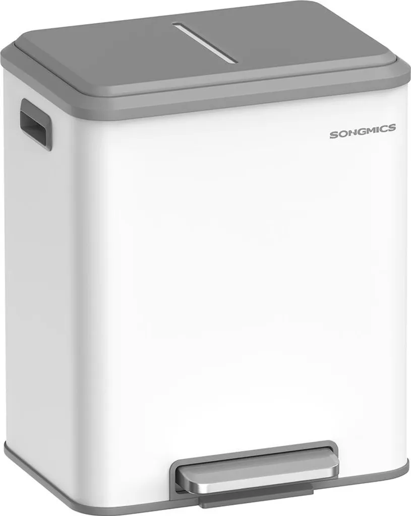 Solution de tri des déchets pour cuisine blanc nuage 2 compartiments