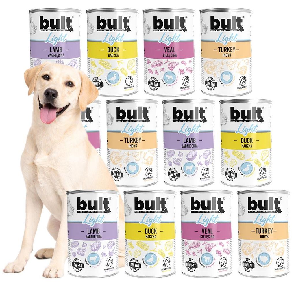 BULT | Hundefutter Geschmacksmix - Nassfutter Set 12x400g Produktbild 