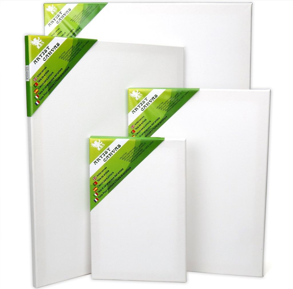 H&S Leinwand zum Bemalen - 4er Set - Blanko Leinwände aus Produktbild