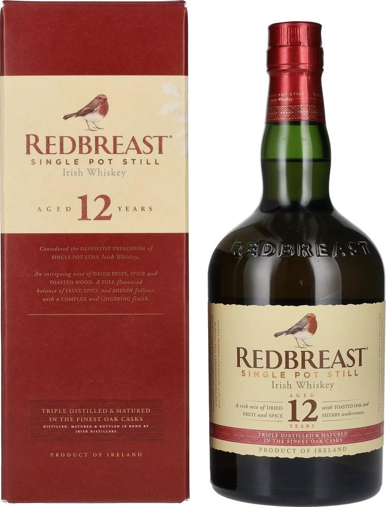 Redbreast 12 Years Old Single Pot Still Irish Whiskey 40% Image du produit 