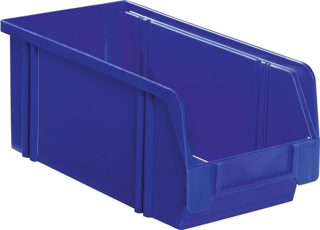 LA KA PE Sichtlagerkasten Größe 2A blau Länge 350 / 300 x Breite 200 x Höhe 200mm aus Polystyrol stapelbar - LK2AOHNE
