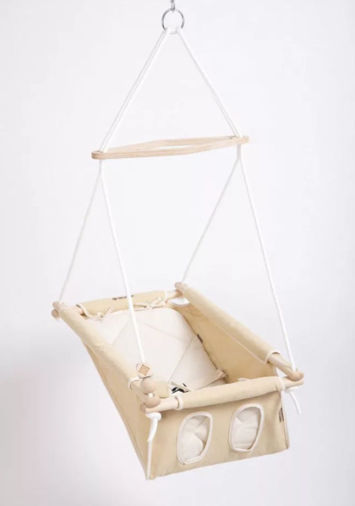 Babyschaukel Baby Unicolor Beige I Schaukel Indoor Kinderschaukel Holz