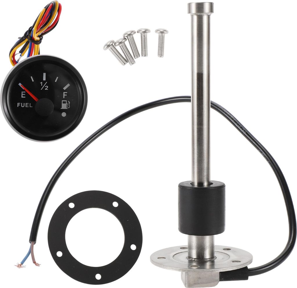 180mm 7,09" Länge Kraftstoff-Sendeinheit und Messgerätesatz Boot Kraftstoff-Sendeinheit Marine Kraftstoff-Sender Einheit Metall 1 Satz 0-190 Ohm