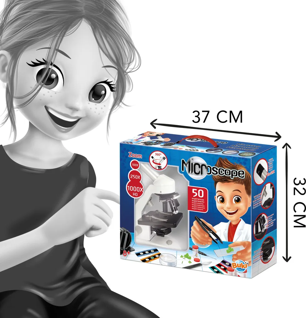 Jeu scientifique microscope enfant complet avec kit de 50 expériences