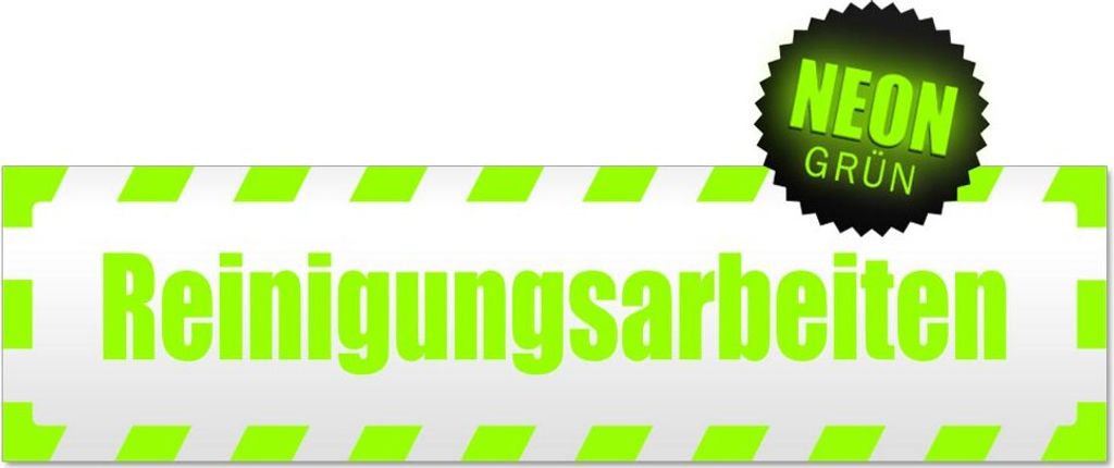 Reinigungsarbeiten gestreift Magnetschild Schild magnetisch