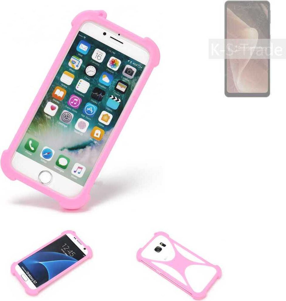K-S-Trade Handy Hülle kompatibel mit Sharp Aquos Sense7 Plus Schutz Hülle Bumper Silikon Schutz Hülle Cover Case Silikoncase Silikonbumper TPU