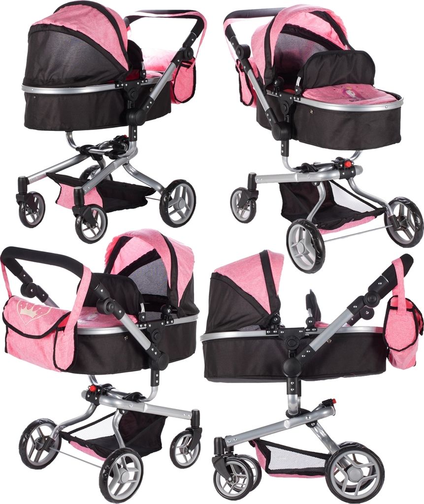 MalPlay Puppenwagen Little Princess | Kinderwagen Puppen