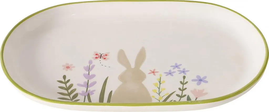 Ideale Regalo Pasqua: Piatto Ceramica Coniglio GABBY 24x16 cm