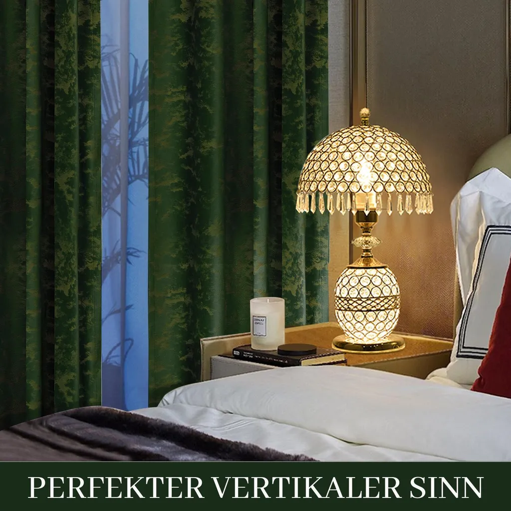 2 Tende Velluto Verde Scuro 132x244cm | Oscuranti e Termiche Premium - 7