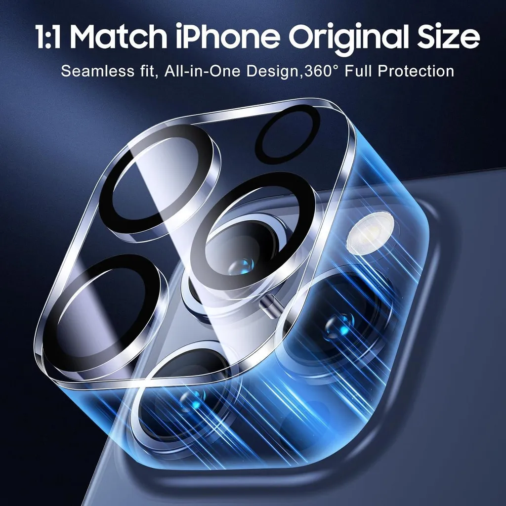 Protection Objectif iPhone 15 Pro Max - Pack de 3 Pièces Idéal pour Coque