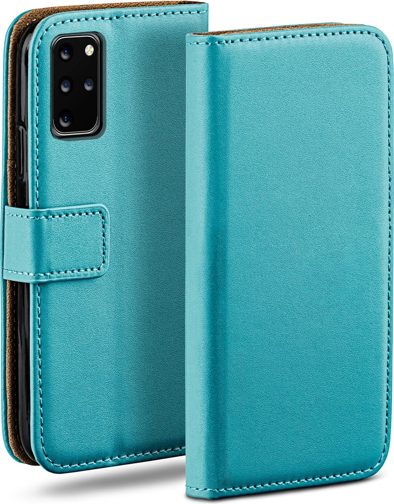moex Book Case kompatibel mit Samsung Galaxy S20 Plus / 5G - Hülle 360 Grad klappbar, Türkis