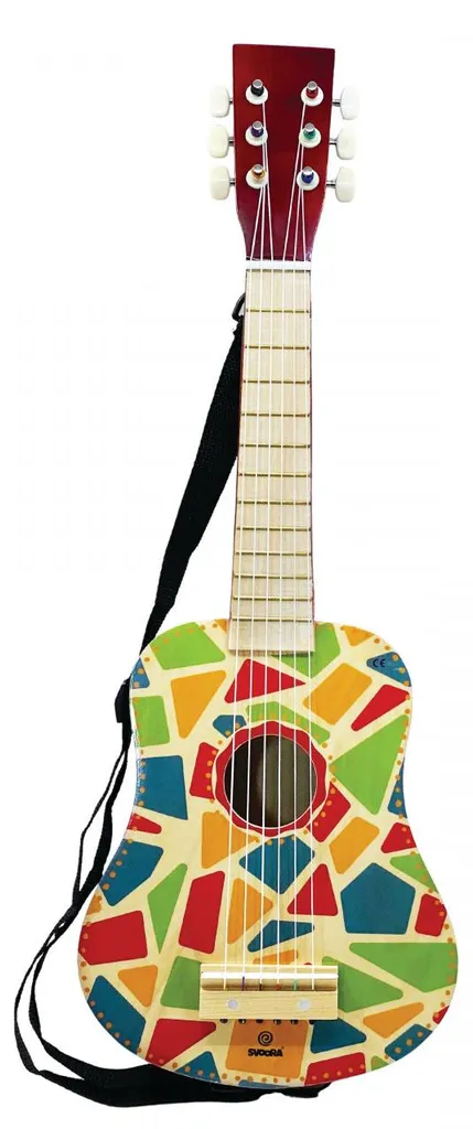 Guitare Arlequin Svoora - Instrument éveil musical en bois pour enfants