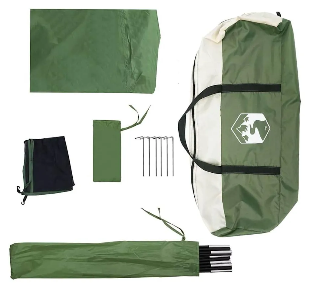 Tipi de Camping Imperméable Vert 7 Personnes Haute Résistance - 12