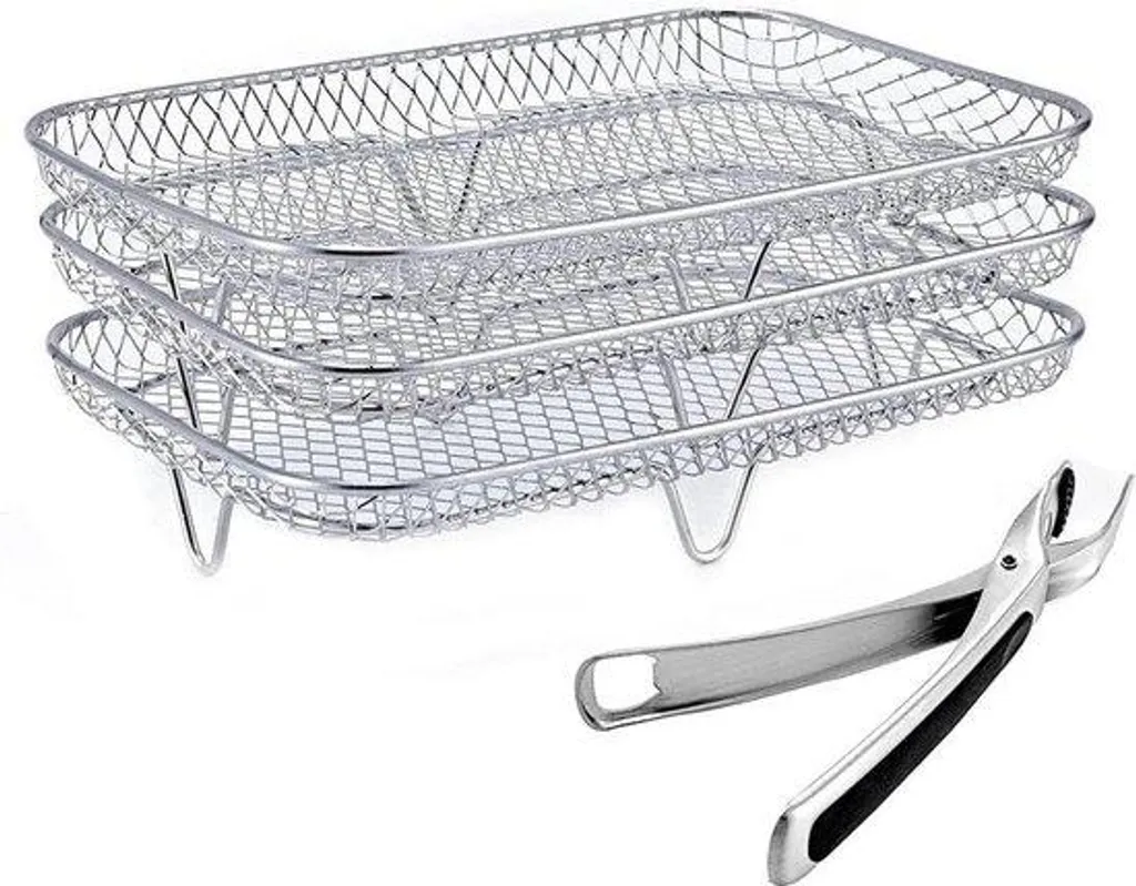 Friteuse à air inox 3 niveaux avec fonction déshydrateur pro intégrée