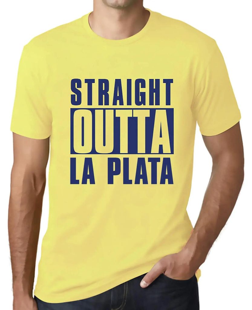 Herren Grafik T-Shirt Direkt aus La Plata – Straight Outta La Plata – Öko-Verantwortlich Vintage Jahrgang Kurzarm Lustige Druck Geburtstag Ges...