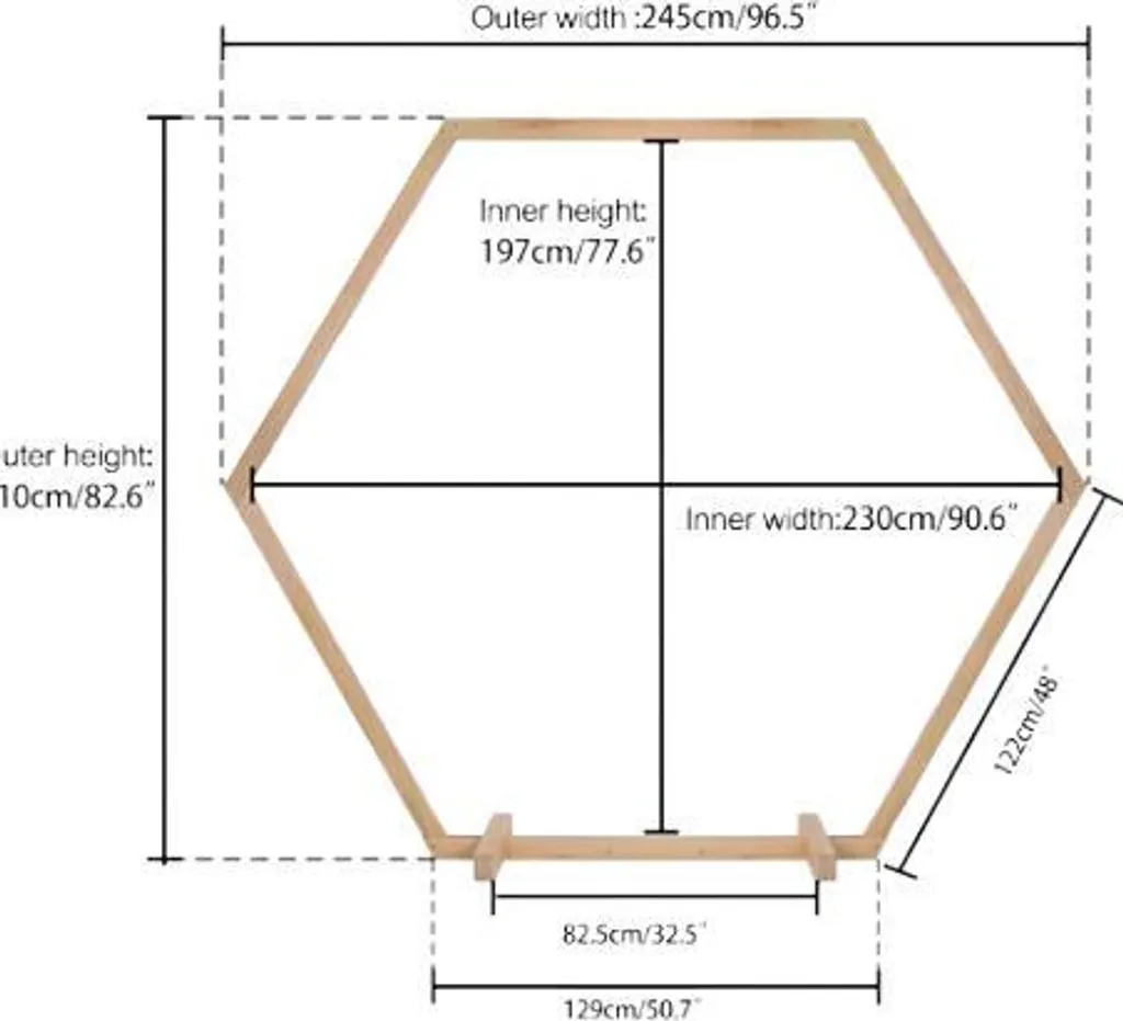 Support de Fond en Bois Naturel Rustique L - Installation Rapide