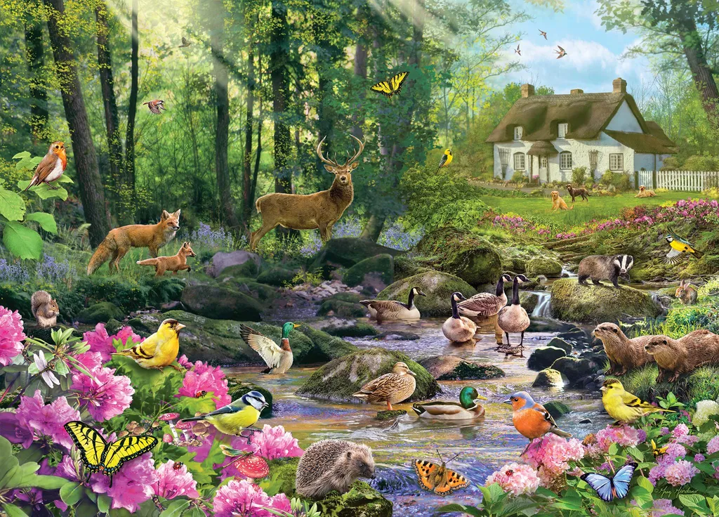 Gibsons Puzzle Woodland Glade 1000 pièces - Nature Sauvage Forêt G7095