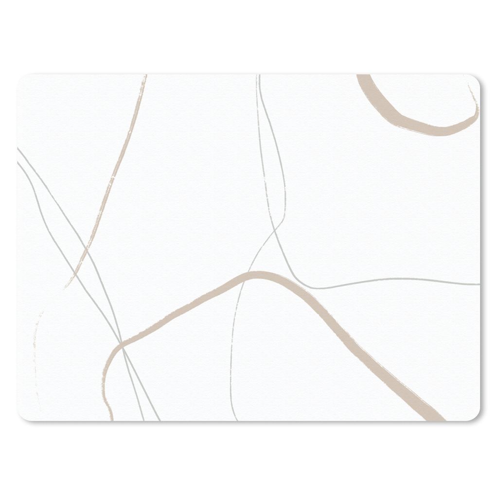 MuchoWow Mauspad Mousepad Abstrakt - Minimalismus - Linienkunst 23x19 cm - Mousepads - Maus Mat - Pad - Mausunterlage - Schreibtischunterlage - M...