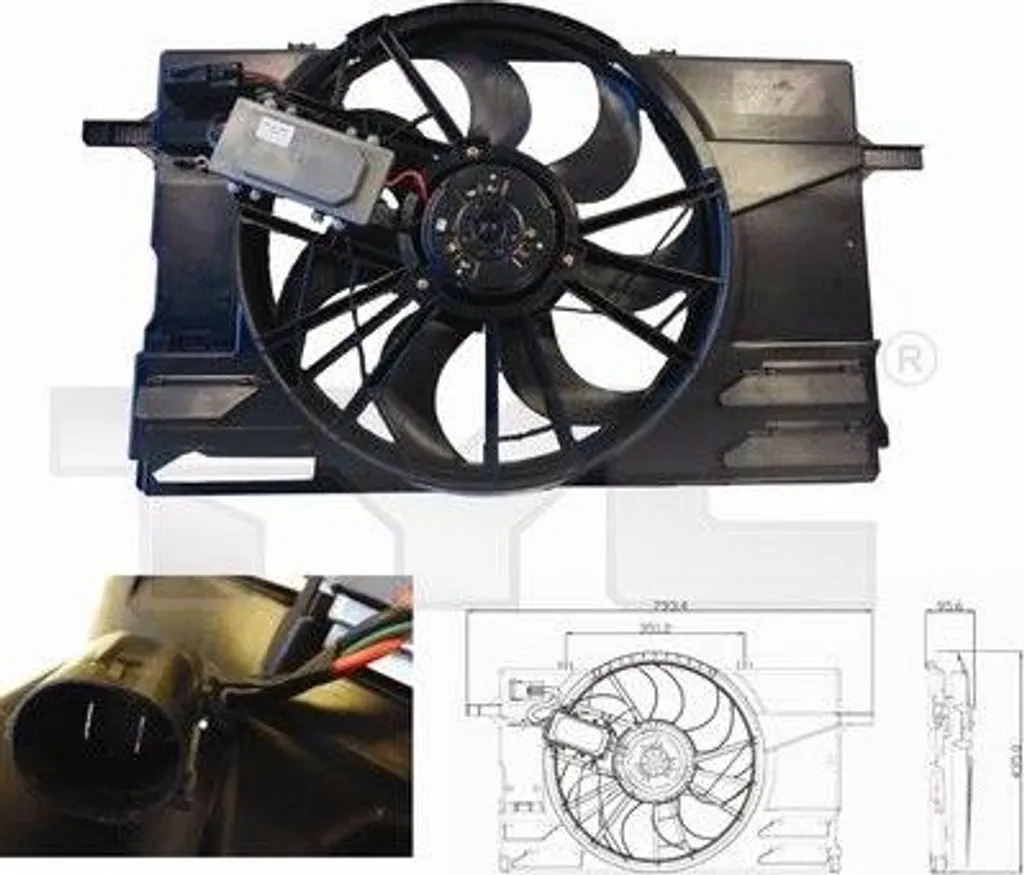 Ventilateur moteur pour Volvo V50 S40 - Refroidissement OE 30671060