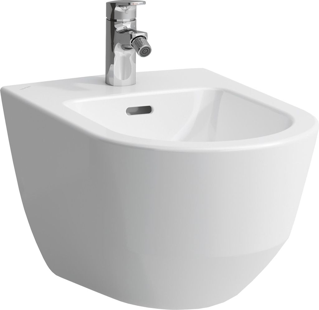 LAUFEN PRO Wand-Bidet, 1 Hahnloch, 360x530mm, mit seitliches Loch für Wasseranschluss, H8309520183041