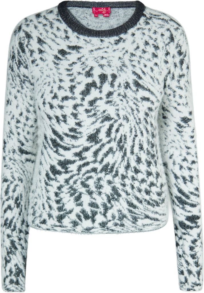 SWIRLY damen pullover - weiss schwarz, M