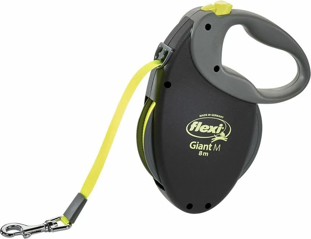 Laisse Enrouleur Chien Flexi Noir : Laisse Rétractable Robuste de 8m L