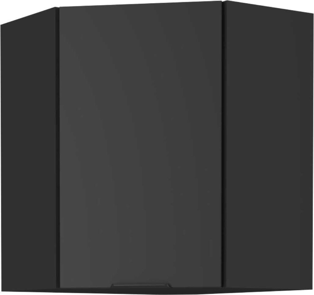 Eck-Hängeschrank Siena schwarz 60x60 GN-72 1F (45°)