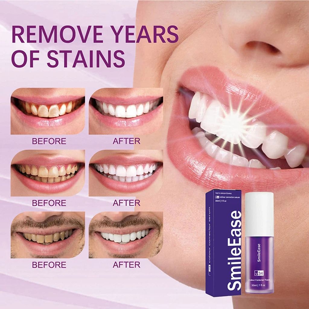 Dentifrice Violet pour Blanchir Les Dents, Élimine la Plaque Dentaire