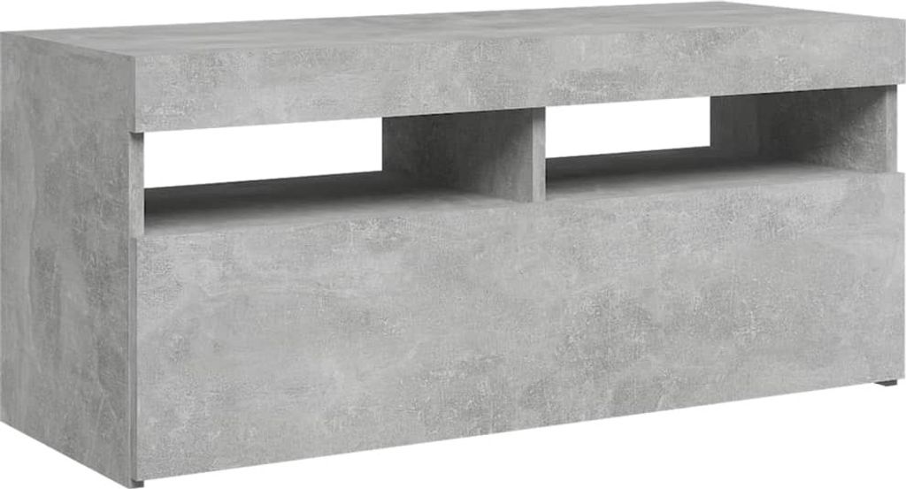 vidaXL TV-Möbel TV-Schrank mit LED-Leuchten Betongrau Produktbild 