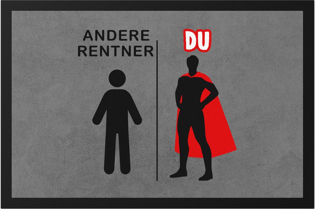 Andere Rentner Du Fußmatte Superheld Mein Held Dankeschön Geschenkidee Lustig Humor