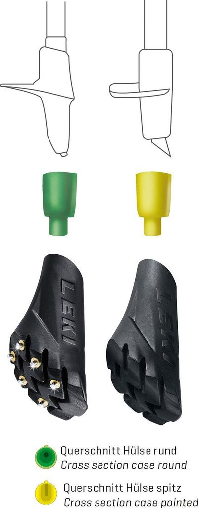 Leki Nordic Walking Pads "Silent Spike", Für Exel, Axess, usw.