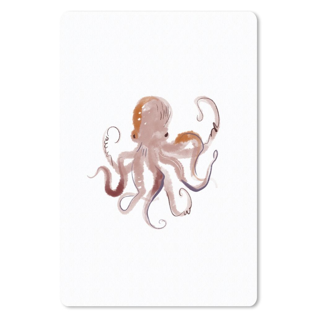 MuchoWow Mauspad Mousepad Oktopus - Meer - Aquarell - Zeichnung 18x27 cm - Mousepads - Maus Mat - Pad - Mausunterlage