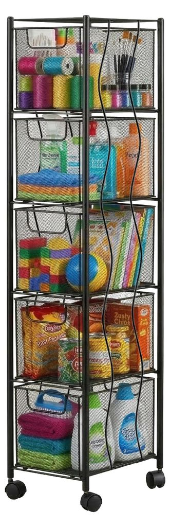Carrello Relaxdays, 5 cassetti, metallo, A x L x P: 98 x 20 Immagine del prodotto 