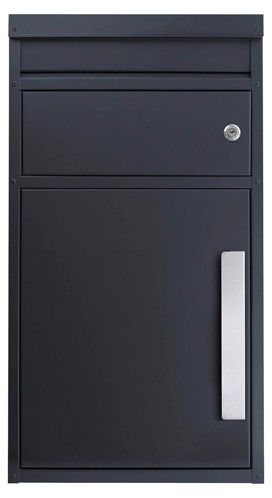 Paketbriefkasten anthrazit-grau (RAL 7016) modernes Design für alle Paketdienste