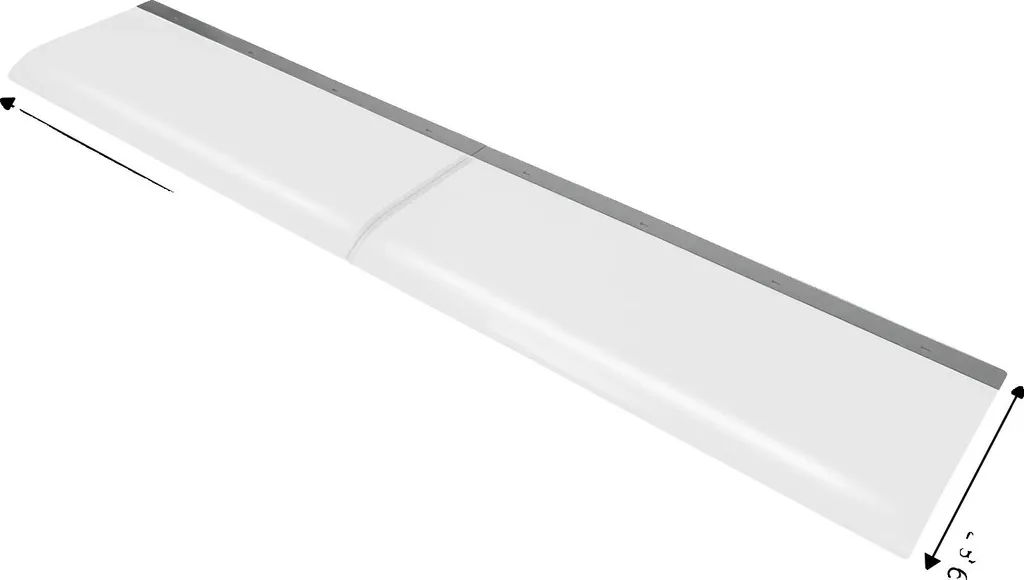 Marquise de porte en PET 200x40cm - Auvent de protection extérieur