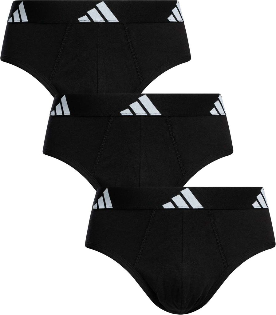 Adidas 3er-Pack Active Flex Baumwoll-Slips, Schwarz XXL
