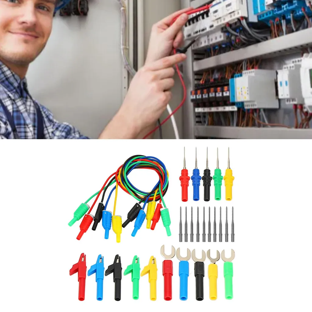 Pointes de test silicone empilables avec pinces et broches à fourche - 11