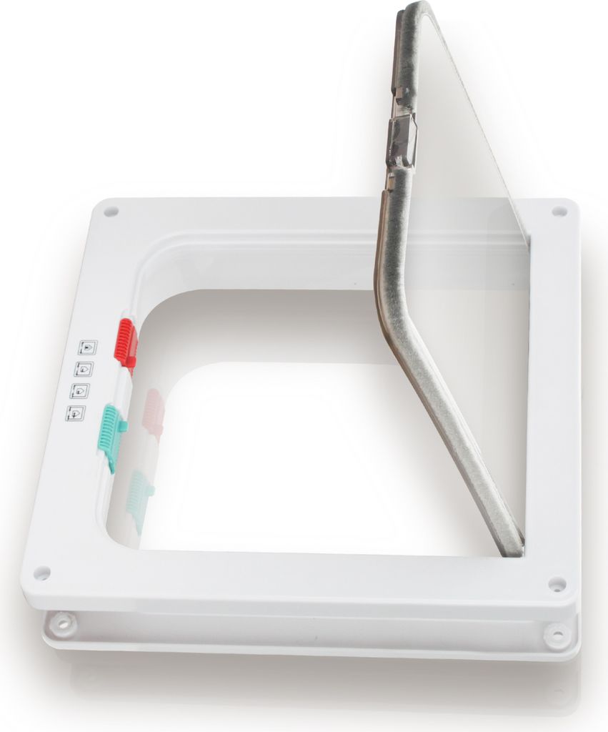 Bettizia Katzenklappe Hundeklappe Hundetür Katzentür Haustierklappe Haustiertür ABS-Kunststoff Plastikkatzentür Mehrfachverriegelung Weiß L 25...