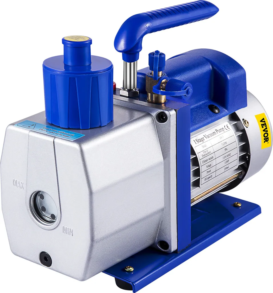 VEVOR Pompe à Vide 7 CFM 1/2 HP 220V pour Climatisation et HVAC 5 Pa