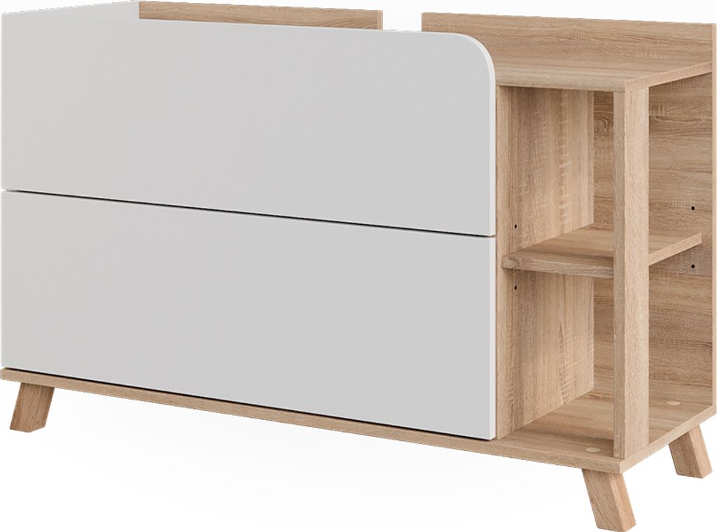 Mobiletto per lavabo Vicco Karen Sonoma/Bianco 100 x 65 cm Immagine del prodotto 