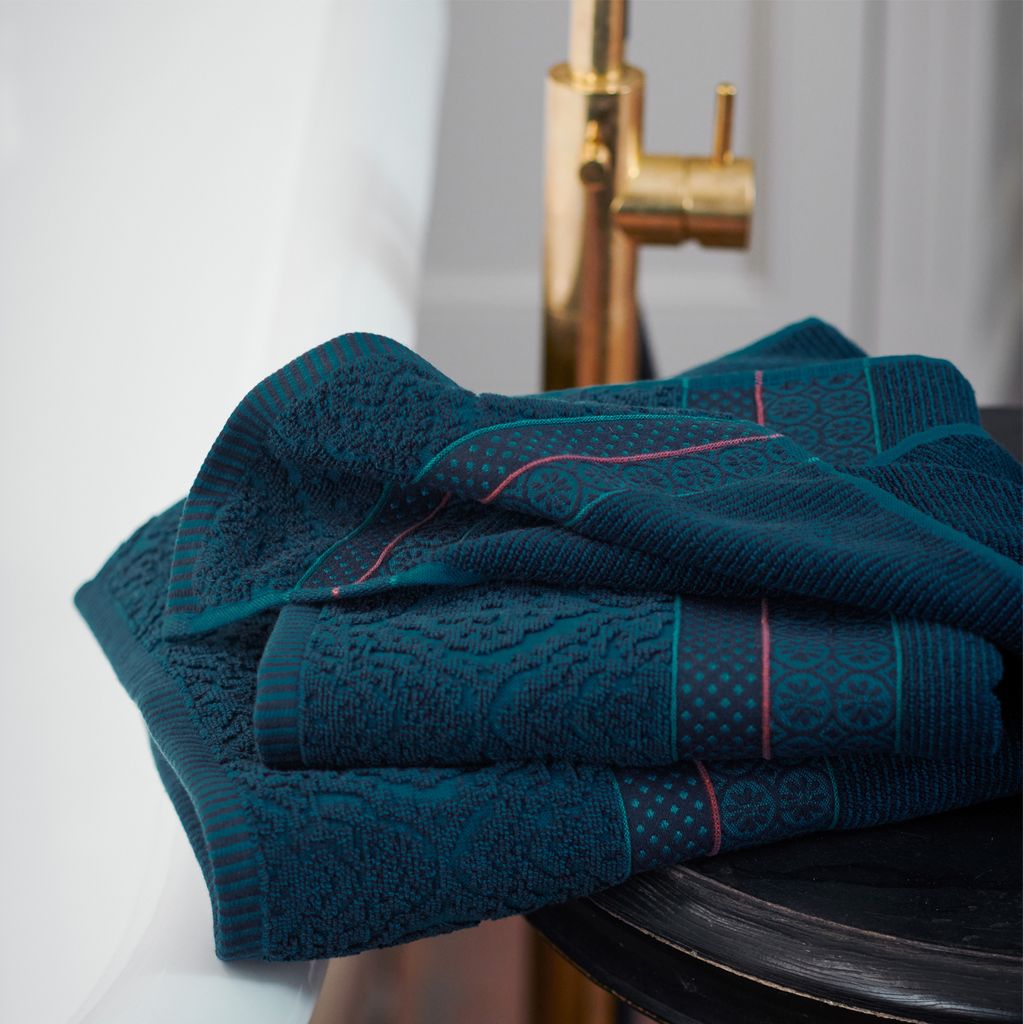 Pip Studio Gästehandtuch Soft Zellige_Dark Blue_UV_UV_30x50 30 x 50 cm 1 Gästehandtuch