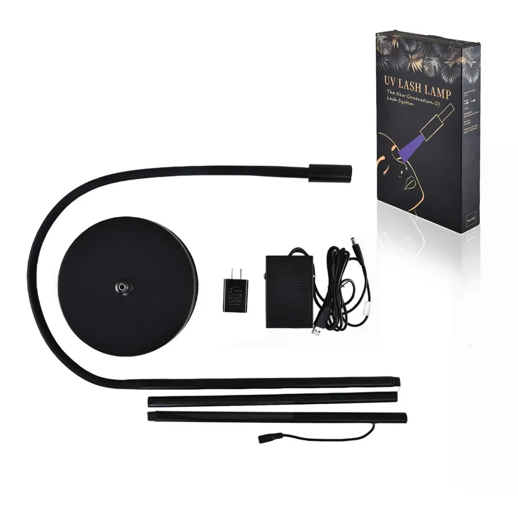 Lampe UV LED cils bras flexible 360° sans ombre pour pose d'extensions