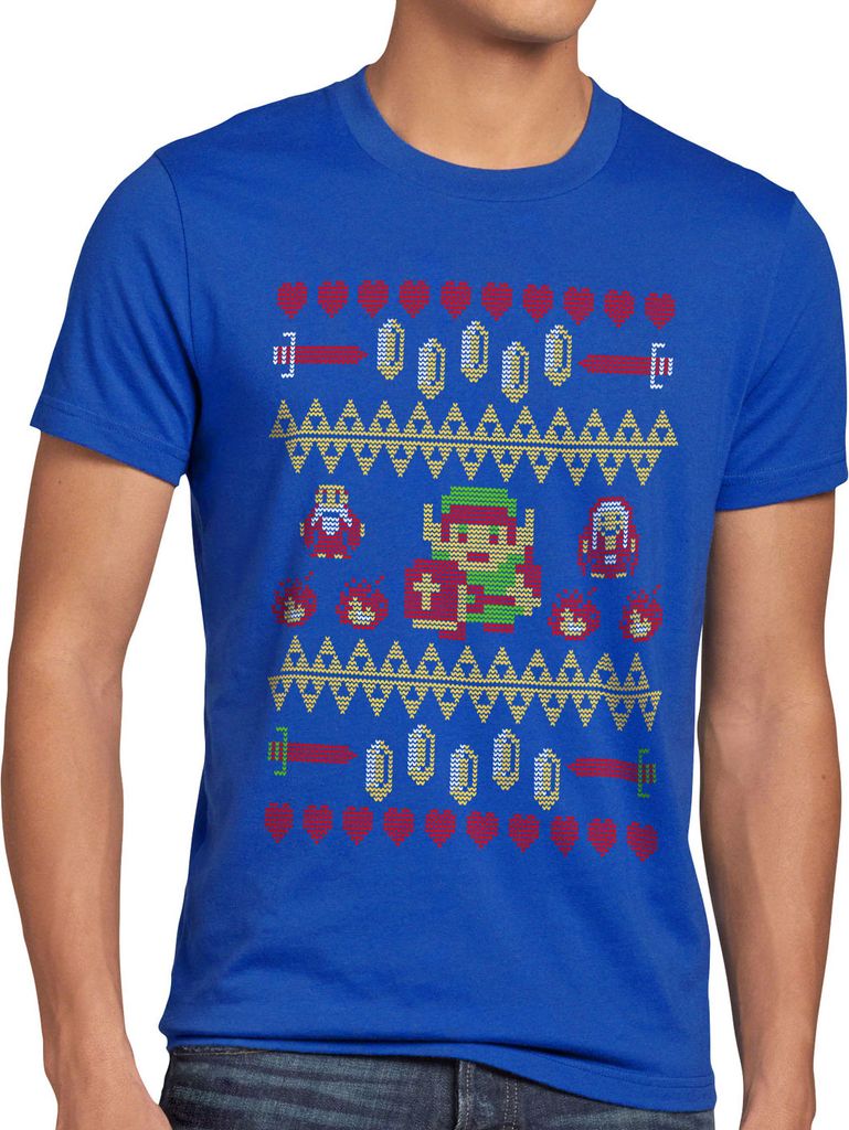 style3 Link Ugly Christmas Sweater Herren T-Shirt strick pulli weihnachten xmas