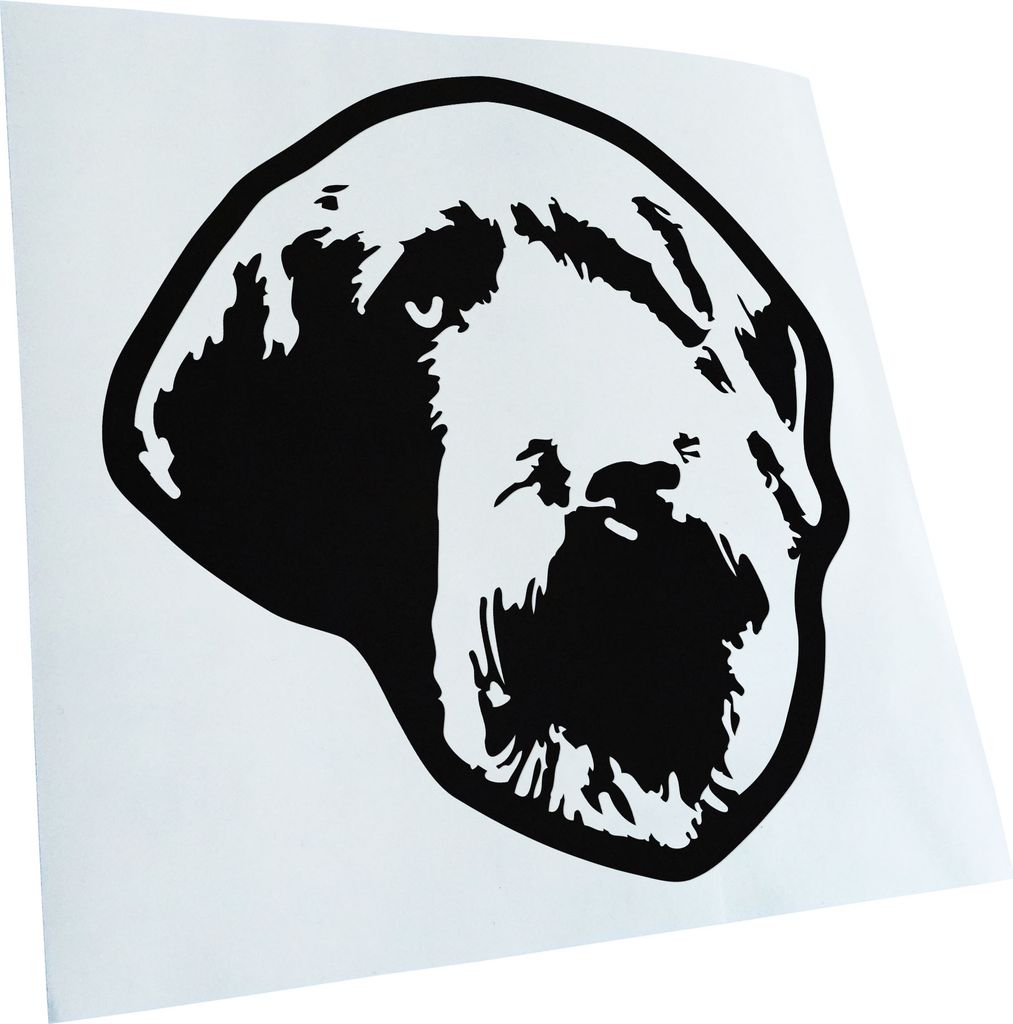 Kiwistar - Autoaufkleber - wirehaired pointing griffon Hund - Neongrün - 11x10cm - Aufkleber für Auto, Laptop, Fahrrad, LKW, Motorrad mehrfarbig ...