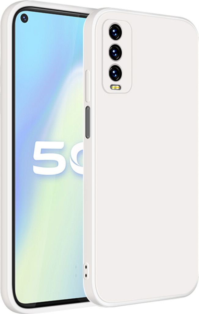VIVO Y70S Hülle, LaimTop Slim Liquid Silikon Gel Gummi Schutzhülle für VIVO Y70S Weiß