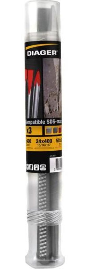 DIAGER Abbruch-Paket mit 3 SDS-Max-Meißeln - 3000F